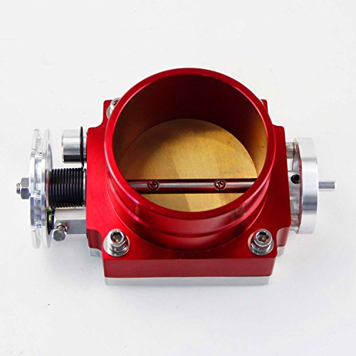 Universal 90MM for RB25DET RB26DET GTS VQ35TPS Intake Manifold Throttle Body Red