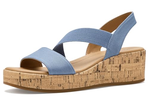 LifeStride Women's Odette Strappy Sandals Blue 7.5 Medium at Amazon