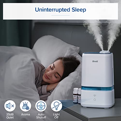 LEVOIT 4L Smart Cool Mist Humidifier for Home Bedroom with Essential