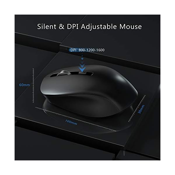 Jelly-Comb-Wireless-USB-Keyboard-and-Mouse-Combo-24G-Wireless-Rechargeable-Keyboard-and-Mice-Qwerty-UK-Layout-with-USB-Receiver-for-PC-Laptop-Computer-with-Windows-System-Space-Gray Jelly Comb Wireless USB Keyboard and Mouse Combo, 2.4G Wireless Rechargeable Keyboard and Mice Qwerty UK Layout with USB…