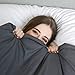 Weighted Idea Cool Removable Duvet Cover 48''x78'' for Weighted Blanket (Soft and Fabric, Dark Grey)