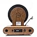 Fuse Vert Vertical Vinyl Record Player with Audio Technica Cartridge + Bluetooth, FM Radio, Alarm – Handcrafted Real Woodthumb 2