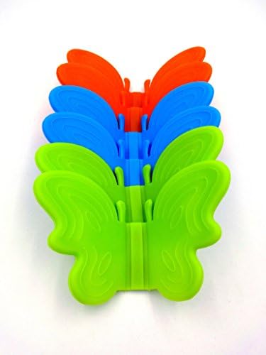 Taousa 70345 Silicone Pot Holder, Oven Mini Mitt, Cooking Pinch Grips, Kitchen Heat Resitant Solution, Butterfly Shape, Set of 6 (3 pairs)