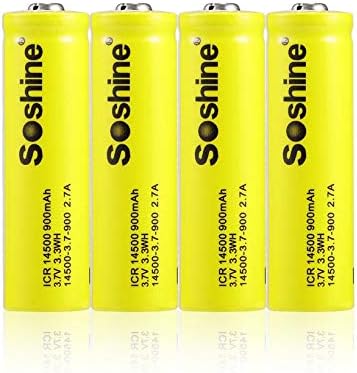 JICHUIO 4pcs 3.7V 900mAh Rechargeable Li-ion Battery for Flashlight RC Toy