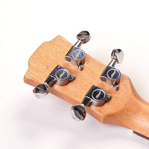 Makanu Ukulele Tuning Pegs 2R2L ukulele tuning machines Chrome Slivery Tuner Guitar Geared 4pcs - Thumbnail 5
