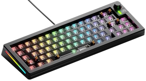 GLORIOUS Gaming GMMK 3 Barebones : kit Clavier Gaming personnalisé, Clavier 65% mécanique, Joints modulaires, MX 5 Broches (Hot Swap), Mousse insonorisante, Plaque de Commutation alu, ANSI - Noir