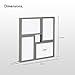 VonHaus 4X Decorative Collage Picture Frames Multiple 4x6 Photos - Grey Wooden Hanging Wall Photograph Frame 9 Openings - Ideal as Personalized Gift for Friends and Family