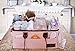 Farber Baby Diaper Caddy Organizer | Large Baby Diaper Organizer Portable Storage Basket for Baby Needs | Nursery Changing Table Storage Bin and Car Organizer for Diapers and Baby Wipes (Pink)