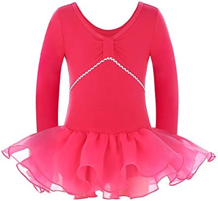 MAGIC PRINCESS Girls Classic Long Sleeve Cotton Sweat Absorbent Leotard for Dance/Gymnastics/Ballet