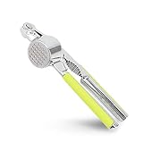 KitchenGarden Professional Kitchen Stainless Garlic Press Garlic Mincer Ginger Crusher Squeezer Heavy Duty Garlic Presser Garlic Crush Garlic Chopper, User-Friendly, Easy to Clean and H