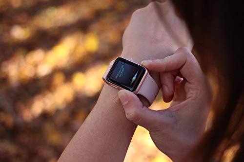 AdMaster Silicone Compatible for Apple Watch Band and Replacement Sport iwatch Accessories Bands Series 4 3 2 1 Pink Sand 42mm/44mm M/L - Thumbnail 4