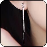 Gold Long Tassel Dangle Earrings for Women Dainty Sparkling Thin Chain Linear Dangling Earrings Minimalist Link Earrings Trendy Wedding Accessories