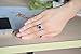 Neoglory Platinum Plated Blue Ocean Heart Crystal Engagement Rings Size 8