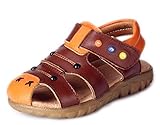 DADAWEN Boy's Girl's Adventure Seeker Closed Toe T Dress Sandal (Toddler/Little Kid/Big Kid)