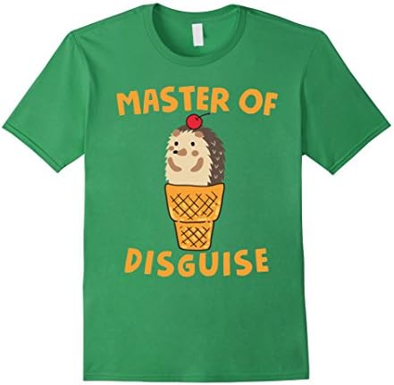 Men's Funny Hedgehogs Tee - Master of Desguise Tshirts XL Grass