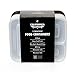 Food Containers 3 Compartment Food Storage with Lids, Microwavable Take Away Food Containers Set of 10, BPA-Free Food Containers For Meal Prep, 21 Day Fix