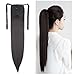 Haironline One Piece Tie Up Ponytail Clip in Hair Extensions Hairpiece Binding Pony Tail Extension for Girl Lady Woman Dark Drown