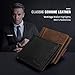 Vemingo Genuine Leather Men Wallets with Money Clip Minimalist RFID Blocking Credit Card Holder Slim Front Pocket Bifold Wallet, Black