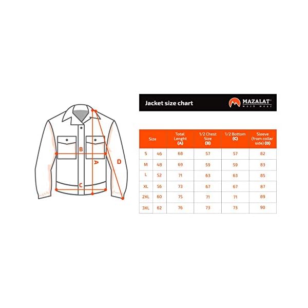 Mazalat Arbeitsjacke mÃ¤nner, Arbeitsjacken Herren, Schutzjacke mit vielen Taschen, Arbeitskleidung mÃ¤nner GrÃ¶Ãen S-XXXL, QualitÃ¤t – Bild 4