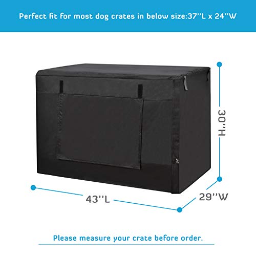 HONEST OUTFITTERS Dog Crate Cover 42 Inch Dog Kennel Cover for Large Dog, Heavy Duty Oxford Fabric,w - //coolthings.us