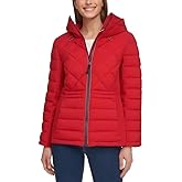Tommy Hilfiger Women's Puffer Lightweight Hooded Stretch Jacket with Drawstring