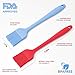 Verigle Heat Resistant Food Grade for for BBQ Grill Barbecue Baking Kitchen Cooking, 8.3 inch, Red&Blue