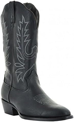 Country Love Boots Round Toe WomenÕs Cowboy Boots W1001-1002 (12, Black)