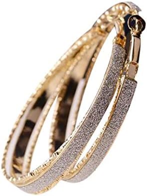 Hoop Earrings, Yaohxu Big Hoop Earrings Gold Plated Rose Gold Plated Silver Hoop Earrings for Women Girls