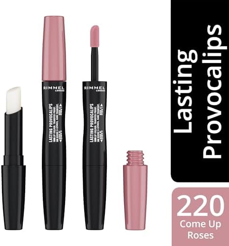 Rossetto Liquido Provocalips, Formula Lunga Tenuta 2 Step, per labbra dal colore pieno e dal finish vinilico, Tonalità 220 Come Up Roses, 6 ml