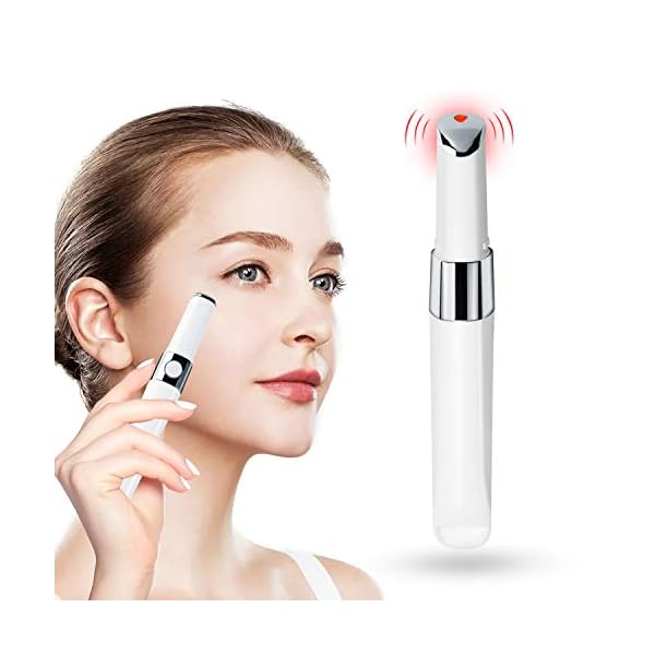 JIANNZT-Eye-Massager-Wand-Sonic-Vibration-Electric-Eye-Massage-with-Heat-for-Dark-Circles-Puffiness-and-Eye-Fatigue-USB-Rechargeable-Eye-Roller-Skin-Care-Beauty-Tool-White JIANNZT Eye Massager Wand, Sonic Vibration Electric Eye Massage with Heat for Dark Circles, Puffiness and Eye Fatigue…