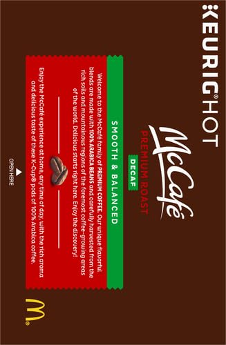 MCCAFE DECAF PREMIUM ROAST KEURIG K-CUP, 12 CT