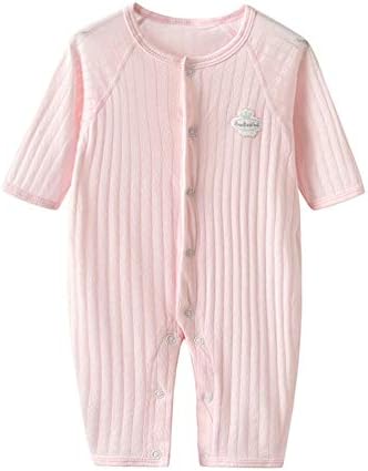 Auro Mesa Organic Cotton Newborn Baby Boy Girl Pajamas Romper Sleep N Play, Footless, Long Sleeve (Size 0-18 Month)