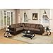 Bobkona Trenton 2-Piece Sectional Sofa with Accent Pillows, Saddle