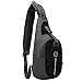 Sling Bag Shoulder Backpack Casual Cross Body Bag Outdoor Sling Backpack Chest Pack with Adjustable Shoulder Strap for Cycling Hiking Camping Travel and Men Women (Black)