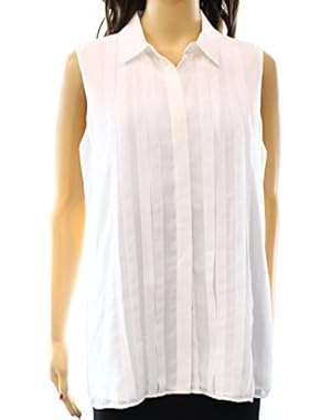 Calvin Klein Women's Pleat Front Blouse