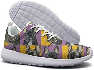 GDDF HXB Running shoes Pug Dog Purple Combine The Yellow Competition Shoes For Women