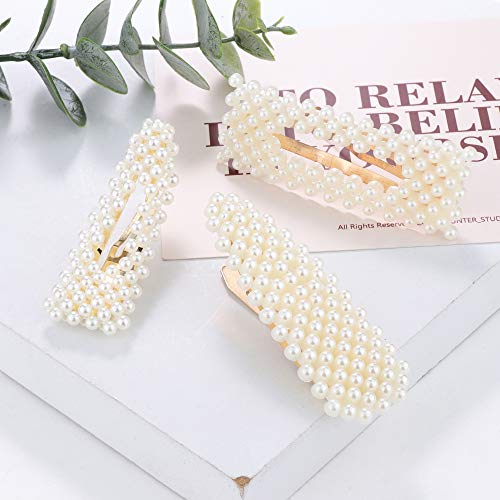 Milacolato 20 Pcs Pearl Hair Clips Artificial Pearl Hair Pins for Women Girls Elegant Handmade Fashion Hair Accessories Pearl Hair Clips for Party Wedding Daily - Thumbnail 2