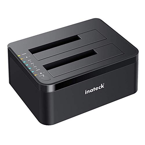 Hard Drive Dock, Inateck USB 3.0 to SATA Dual Bay External Hard Drive Docking Station for 2.5 or 3.5 HDD, SSD with Hard Drive Duplicator and Cloner Function, Support 10TB, FD2002 - Thumbnail 7