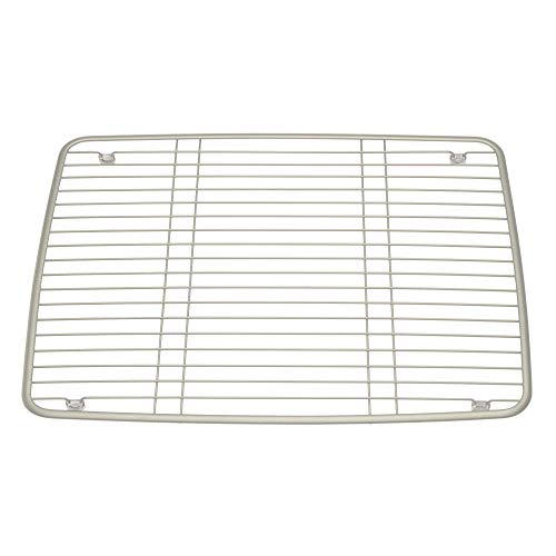 iDesign Axis Large Metal Sink Grid, NonSkid Dish Protector for Kitchen