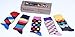 socks n socks-Men's 5 pair Luxury Fun Cool Colorful Mix Dress Socks Gift Box