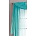 Window Elements Diamond Sheer Voile 56 x 216 in. Curtain Scarf, Turquoise