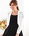 Modekini Women's Floral Lace Long Sleeves Cover Up Shrug