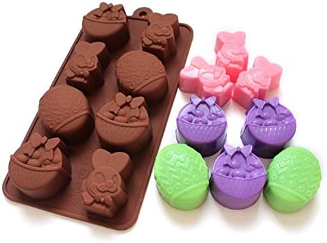 probeninmappx Easter Bunny Eggs Silicone Mold DIY Chocolate Mold Ice Cube Cake Mold Fondant Cakes Decorating Tools