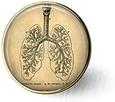 Human Lungs - Anatomy Jewelry - Anatomical Jewelry - Human Anatomy Illustation - Respiratory Therapist Gift brooch