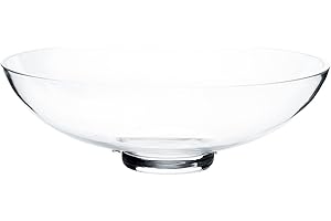 CYS EXCEL Glass Small Decorative Footed Bowl (H:3" D:8") Fruit Display Terrarium Compote Pedestal Vase Kitchen Table Centerpiece