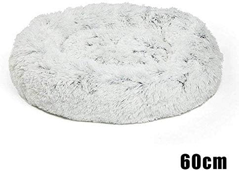 ペット犬猫静まるベッド丸い巣ぬいぐるみドーナツ抱き猫猫ベッドシャグフェイクファー