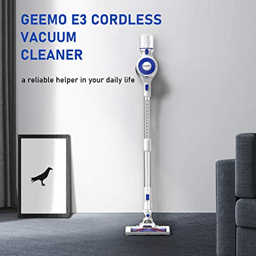 GeeMo Cordless Vacuum Cleaner, 4 in 1 Stick Vacuum with 150w Powerful Suction, AntiStatic