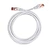 Ultra Clarity Cables Cat 8 Ethernet Cable 10 FT, High Speed 40 Gbps 2000Mhz Internet LAN Cable with Gold Plated RJ45 Connector, Weatherproof Ethernet Cord for Router, PC, PS5, Xbox - White