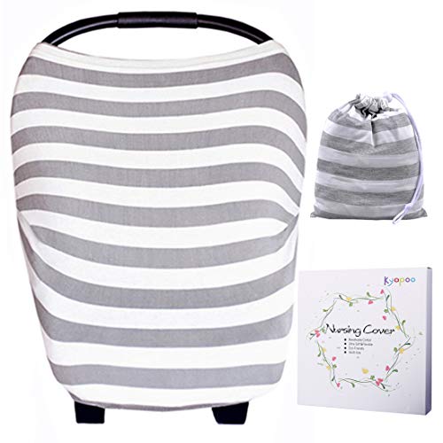 Kyapoo Baby Nursing Breastfeeding Cover Multi-Use Flexible Unisex Super Soft for Baby Car Seat Covers Canopy Shopping Cart Cover Scarf Light Blanket Stroller Cover
