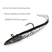 Jig Head Soft Plastic Fishing Lures with Hook Sinking Swimbaits for Saltwater and Freshwater (Pack of 10)